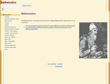 Tablet Screenshot of mathematics.minneapolis.edu